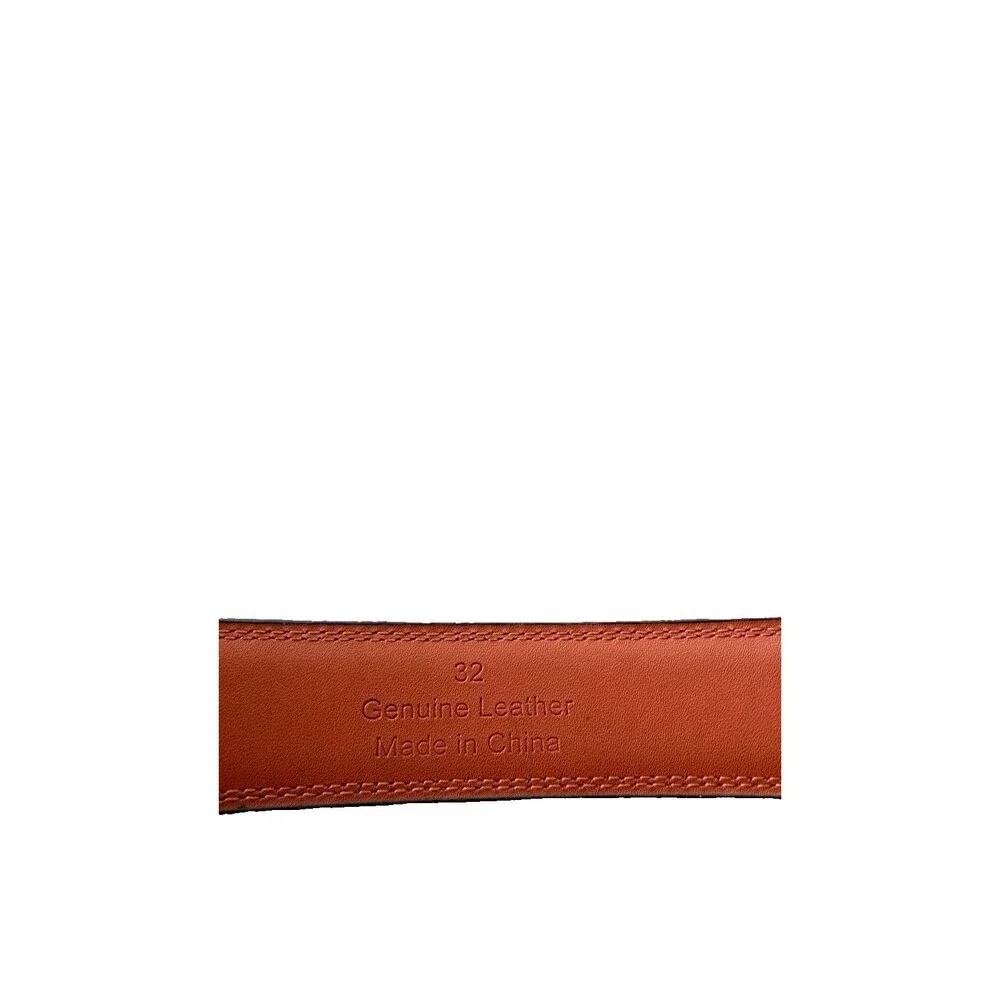 Milorde Men's Size 32 Brown Genuine Leather Dress Belt